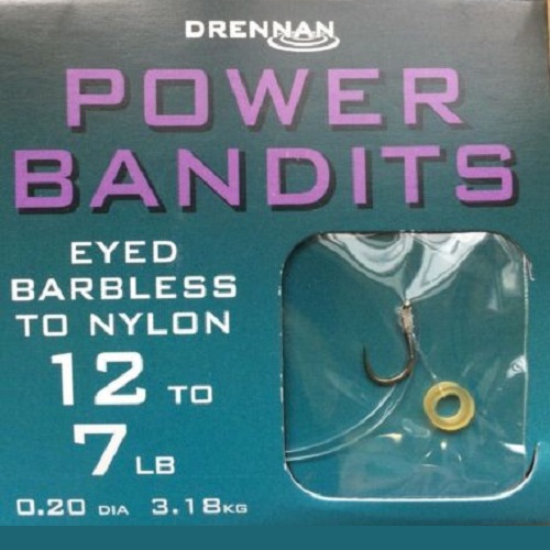 DRENNAN POWER BANDITS EYED BARBLESS TO NYLON 12TO 7LB